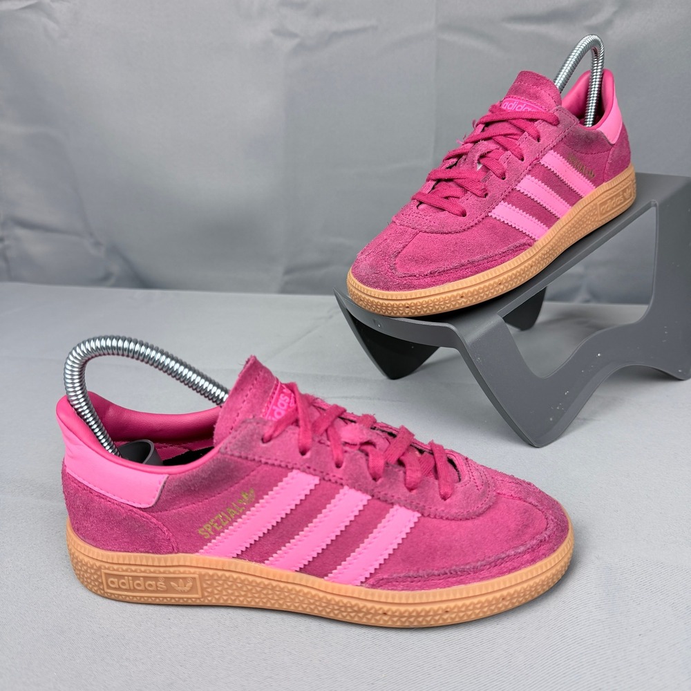 Adidas Handball Spezial Kids Pink Suede Gum Sole Retro Sneakers 13K IF9994